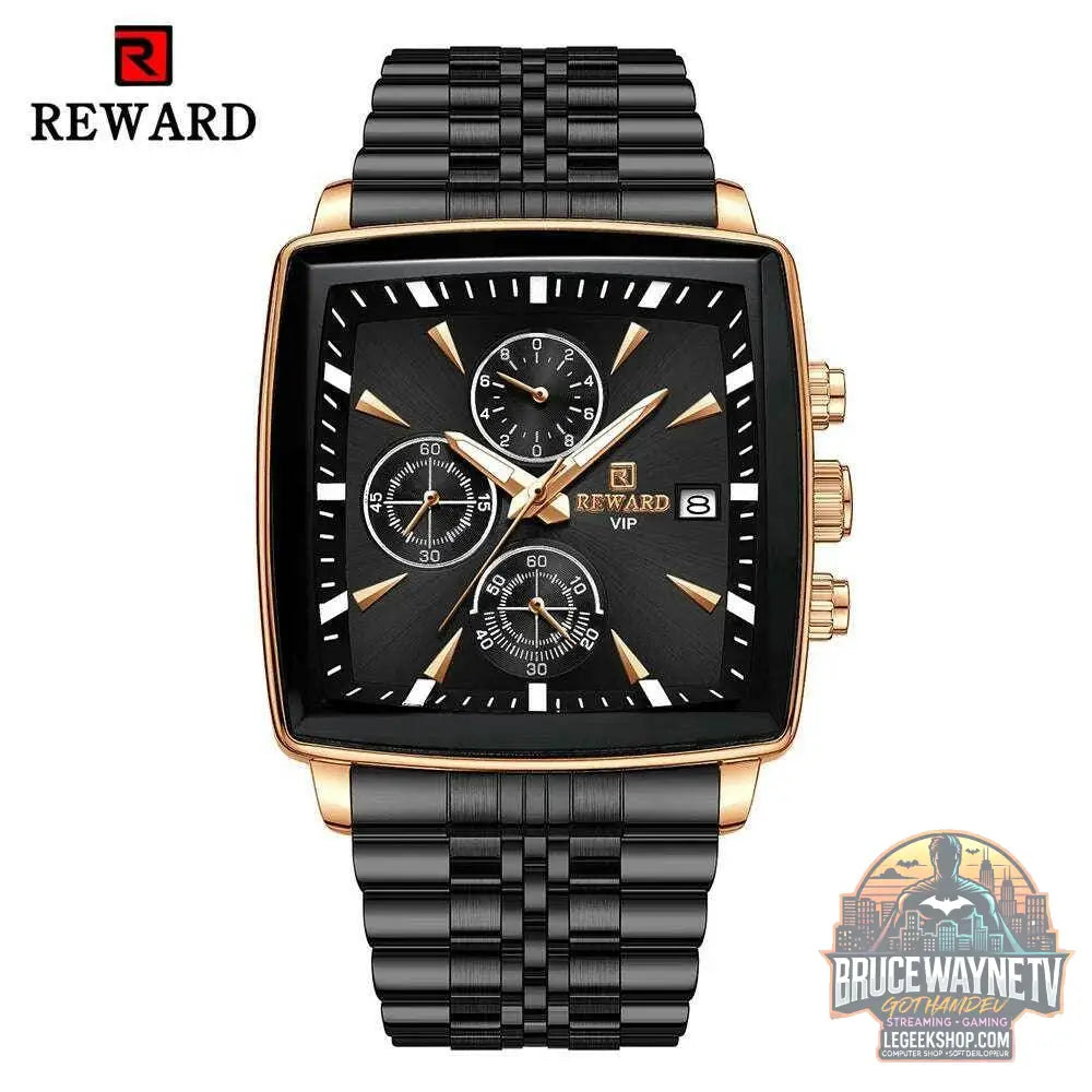 🕶️ REWARD – Montre Homme Quartz Rectangle Bleue Étanche Luxe - Legeekshop
