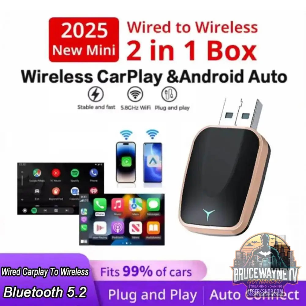 🚗 Adaptateur Auto CarPlay & Android Auto Sans Fil | Plug & Play 🔄 - Legeekshop