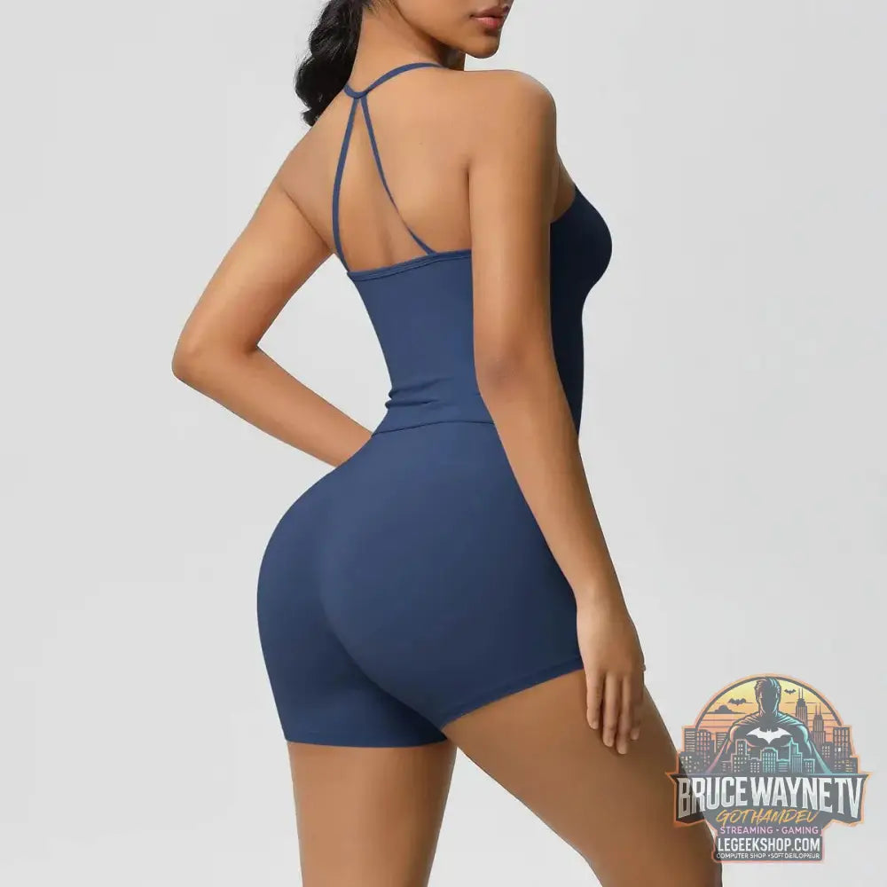 🧘‍♀️ Ensemble 2 pièces sport femme – brassière push-up & short taille haute - Legeekshop