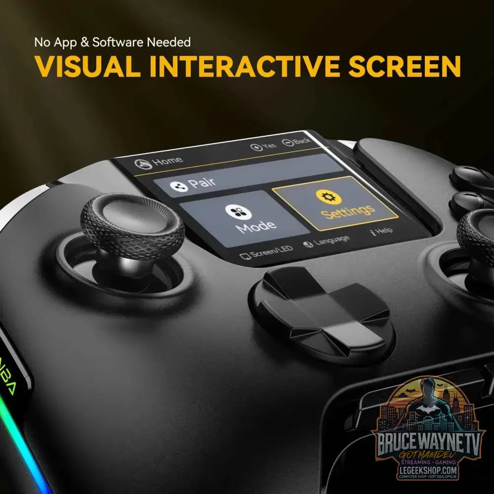 Manbaone - Manette de jeu sans fil intelligente, Joystick PC, Bluetooth et multi-plateforme - Legeekshop