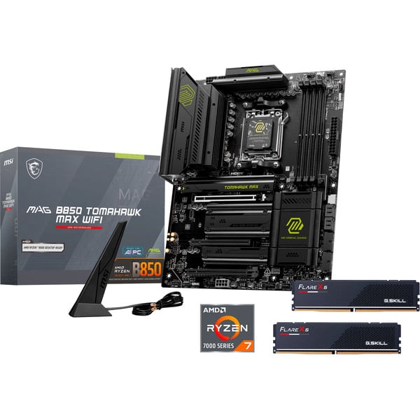 AMD Upgrade Ryzen™ 7 7800X3D + MSI MAG B850 TOMAHAWK MAX WIFI + 32GB 6000-36 RGB, kit upgrade PC - ALTERNATE