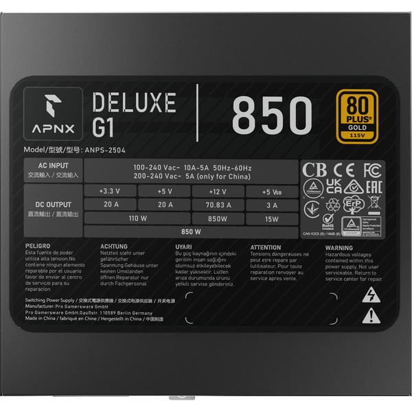 APNX DELUXE G1 850, alimentation PC - APNX - vue 5