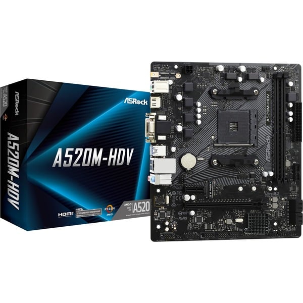 ASRock A520M-HDV, carte mère - ASRock
