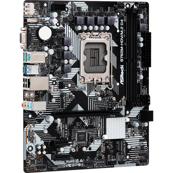 ASRock B760M-HDV/M.2 D4, carte mère - ASRock - vue 3