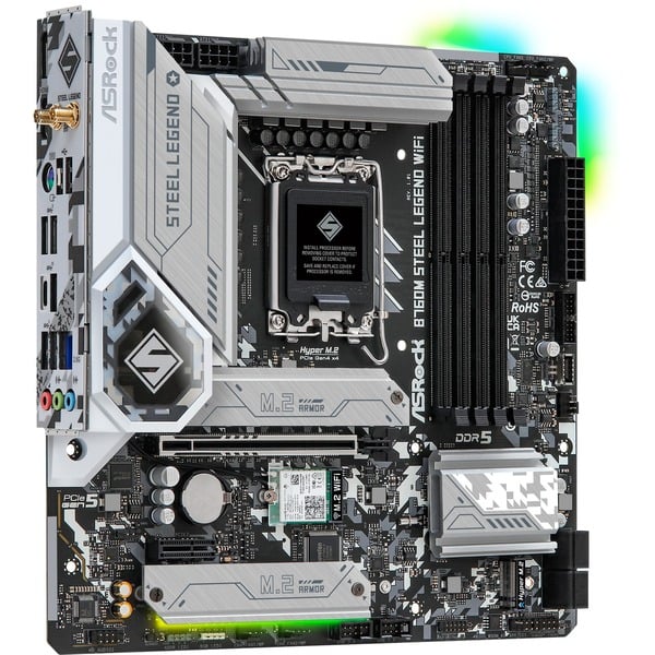 ASRock B760M Steel Legend WiFi, carte mère - ASRock - vue 3