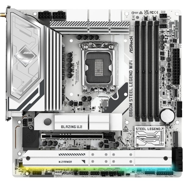ASRock B860M Steel Legend WiFi, carte mère - ASRock - vue 3
