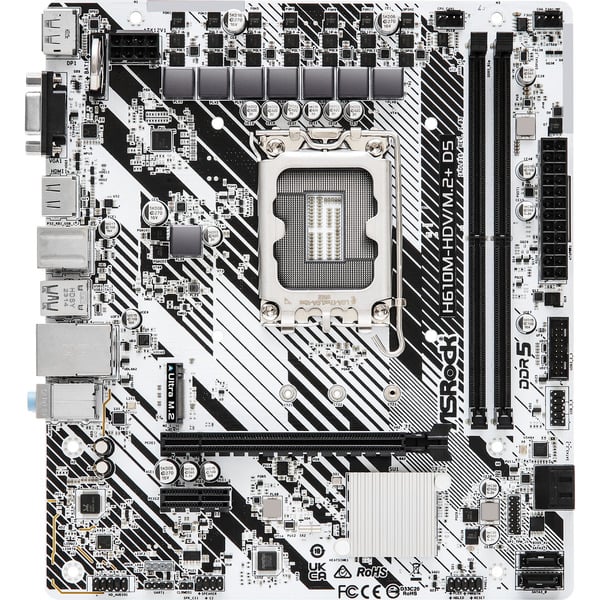 ASRock H610M-HDV/M.2+ D5, carte mère - ASRock - vue 3