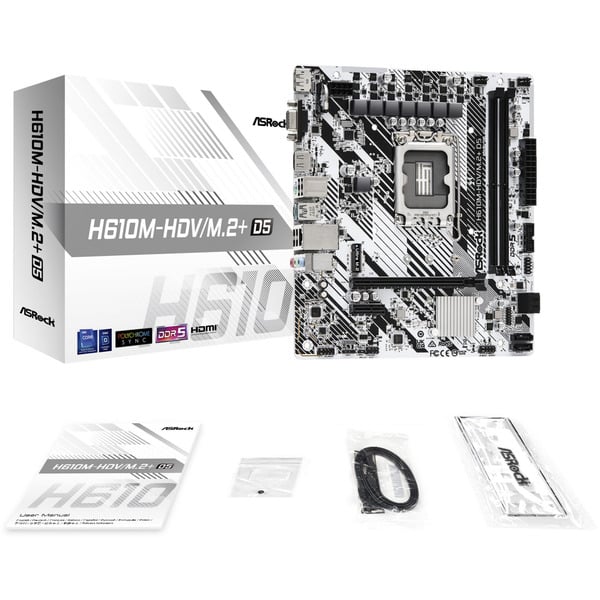 ASRock H610M-HDV/M.2+ D5, carte mère - ASRock - vue 6