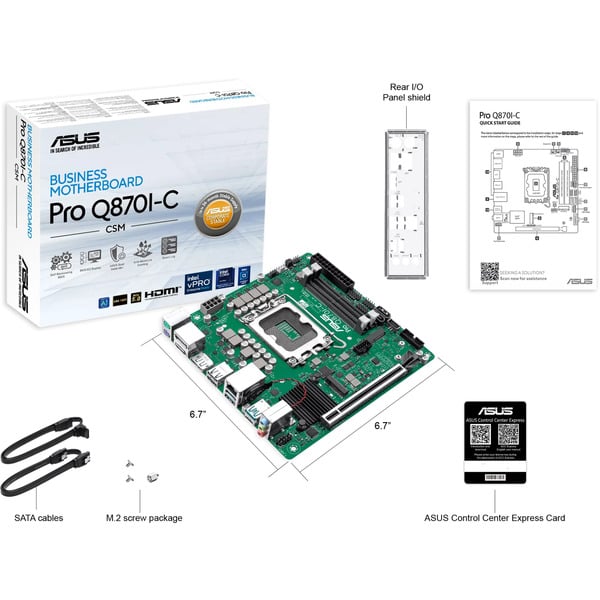 ASUS PRO Q870I-C-CSM, carte mère - ASUS - vue 6