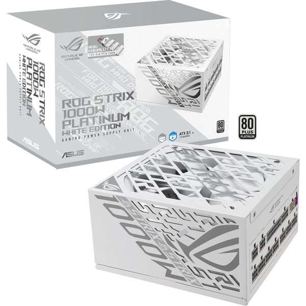 ASUS ROG Strix 1000W Platinum White Edition (ROG Equalizer), alimentation PC - ASUS