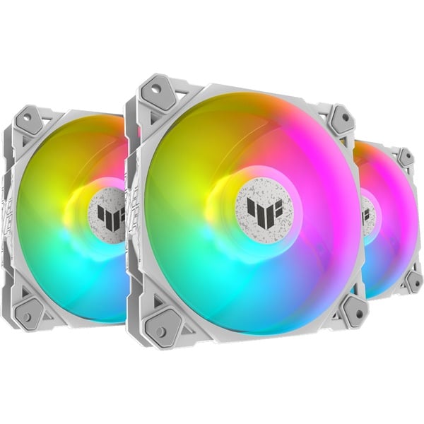 ASUS TUF Gaming TF120 ARGB-Gehäuselüfter White Edition 3IN1 - ASUS