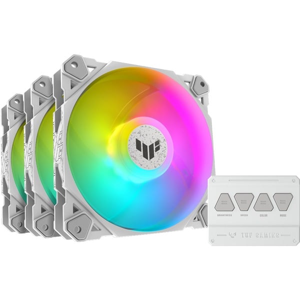 ASUS TUF Gaming TF120 ARGB-Gehäuselüfter White Edition 3IN1 - ASUS - vue 2