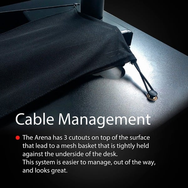 Arozzi Arena Gaming-Tisch, Pure Black - Arozzi - vue 8