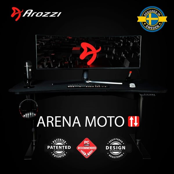 Arozzi Arena Moto Gaming-Tisch, Black - Arozzi - vue 8