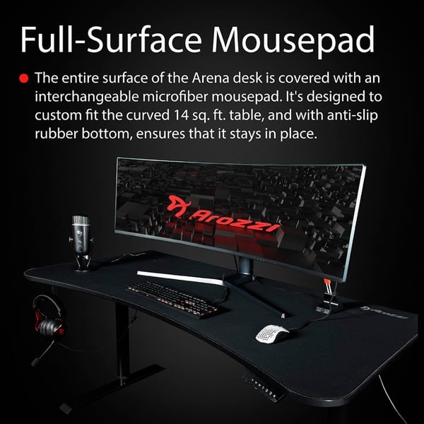 Arozzi Arena Moto Gaming-Tisch, Black - Arozzi - vue 9