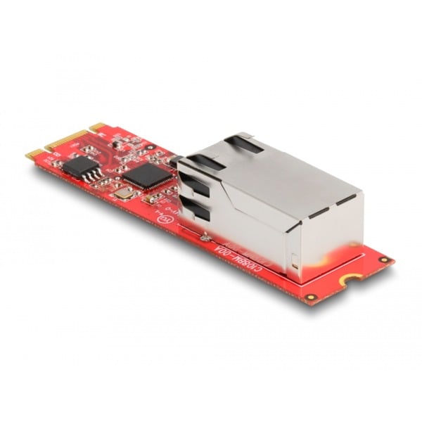 DeLOCK Konverter M.2 Key B+M Stecker zu 1 x RJ45 2,5 Gigabit LAN Port horizontal, adaptateur réseau - DeLOCK - vue 2