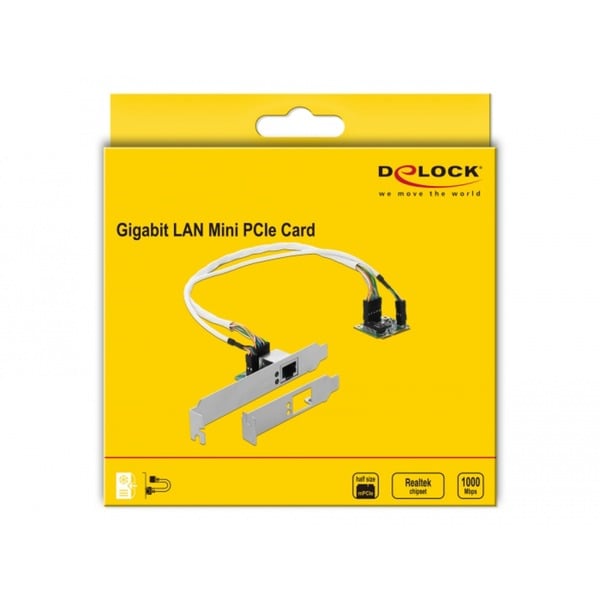 DeLOCK Mini PCIe I/O PCIe half size 1 x Gigabit LAN Low Profile, adaptateur réseau - DeLOCK - vue 2