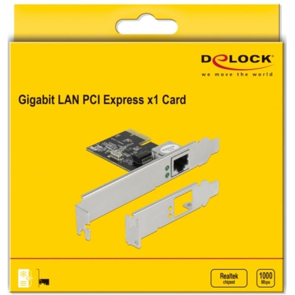 DeLOCK PCI Express x1 Karte 1 x RJ45 Gigabit LAN RTL8111, adaptateur réseau - DeLOCK - vue 5