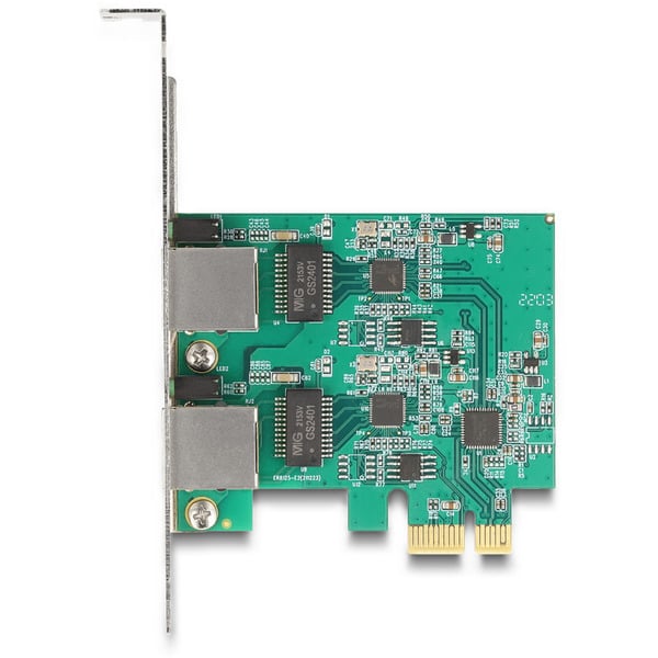 DeLOCK PCI Express x1 Karte 2 x RJ45 2,5 Gigabit LAN RTL8125, adaptateur réseau - DeLOCK - vue 2