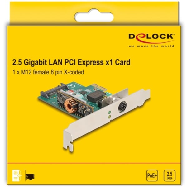 DeLOCK PCI Express x1 carte réseau 2,5 Gigabit LAN 1x M12, adaptateur réseau - DeLOCK - vue 4