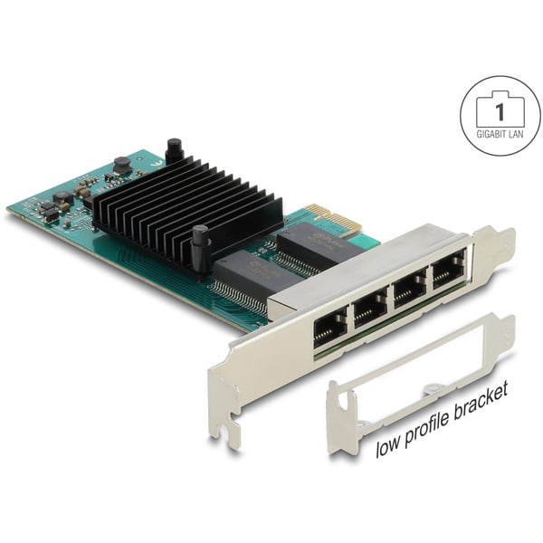 DeLOCK PCI Express x1 zu 4 x RJ45 Gigabit LAN i350, adaptateur réseau - DeLOCK - vue 4