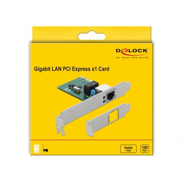 DeLOCK PCIe x1 Karte auf 1 x Gigabit LAN, adaptateur réseau - DeLOCK - vue 5