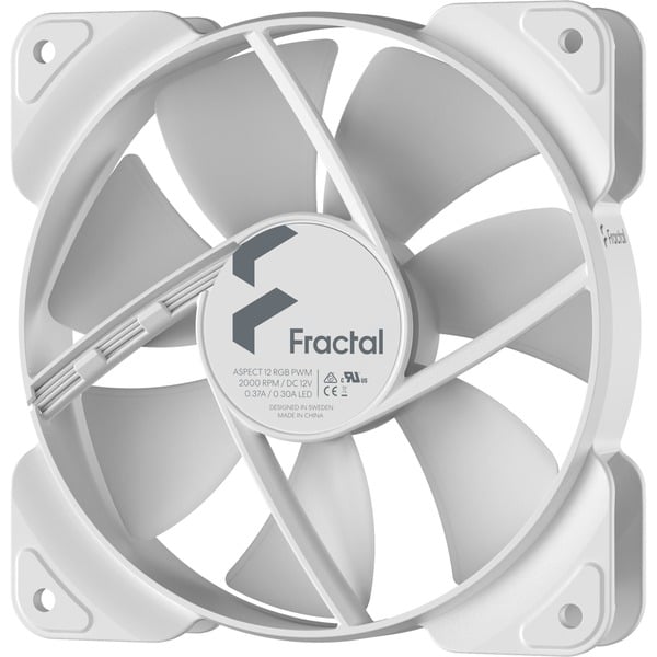 Fractal Design Aspect 12 RGB PWM White Frame, Gehäuselüfter - Fractal Design - vue 4