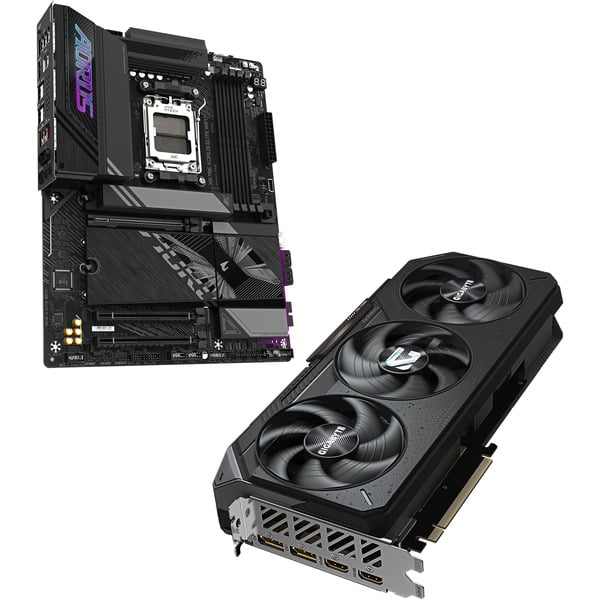 GIGABYTE AMD Upgrade Radeon RX 9070 XT Gaming OC + X870E AORUS ELITE WIFI7, kit upgrade PC - GIGABYTE - vue 2