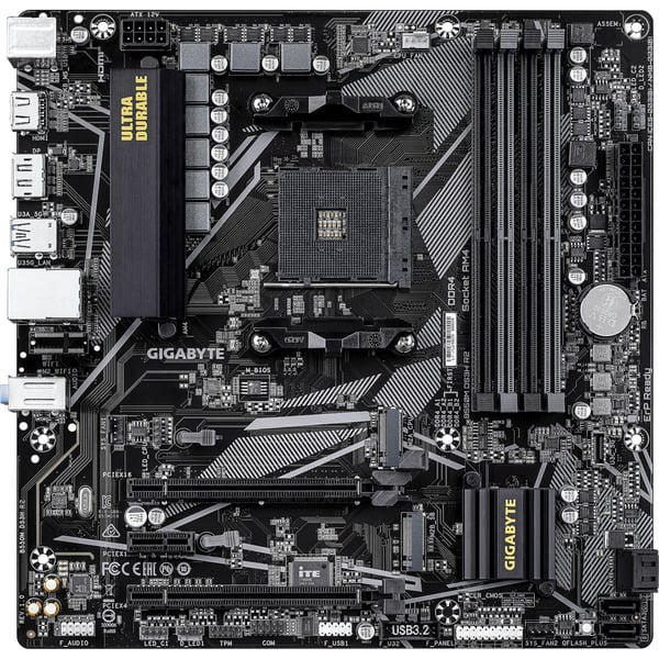 GIGABYTE B550M DS3H R2, carte mère - GIGABYTE - vue 3