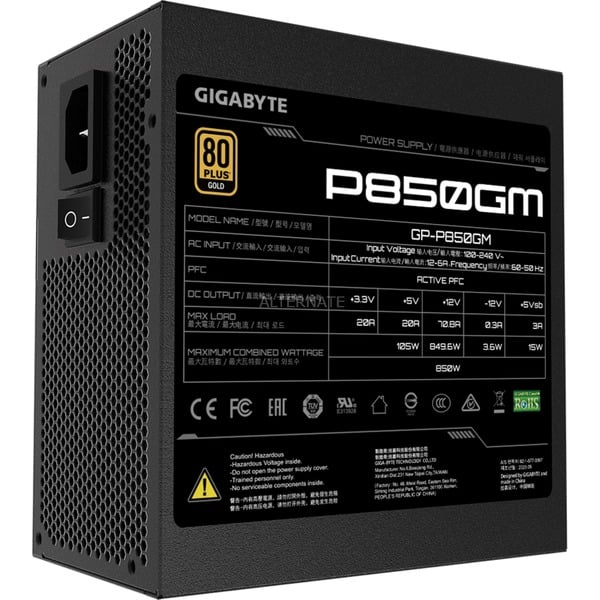 GIGABYTE GP-P850GM, alimentation PC - GIGABYTE - vue 5