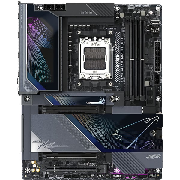 GIGABYTE X870E AORUS MASTER X3D, carte mère - GIGABYTE - vue 3