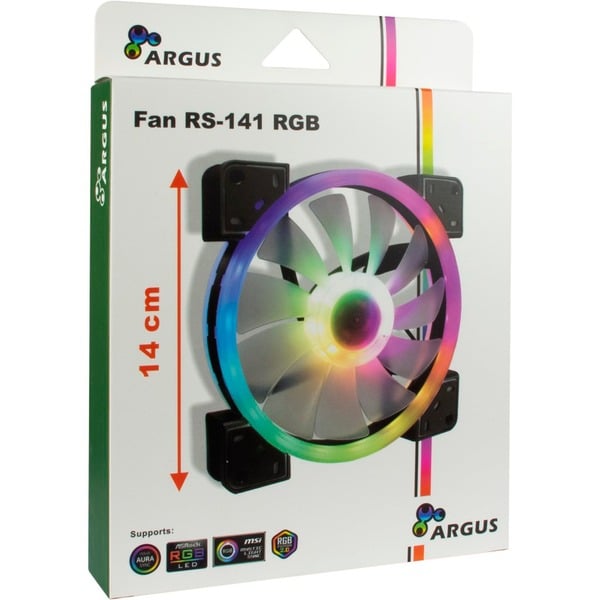 Inter-Tech Argus RS-141 RGB 140x140x25, Gehäuselüfter - Inter-Tech - vue 5