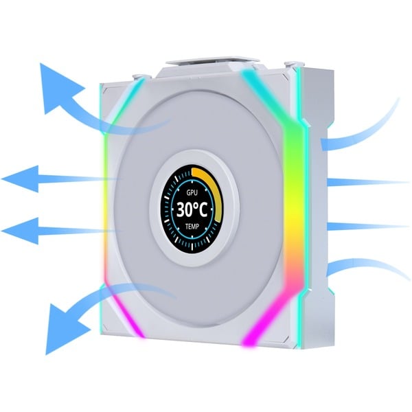 Lian Li UNI FAN SL120 LCD Wireless, Gehäuselüfter - Lian Li - vue 8