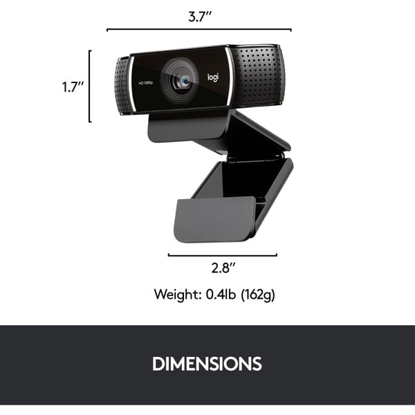 Logitech C922 Pro Stream, webcam - Logitech - vue 7