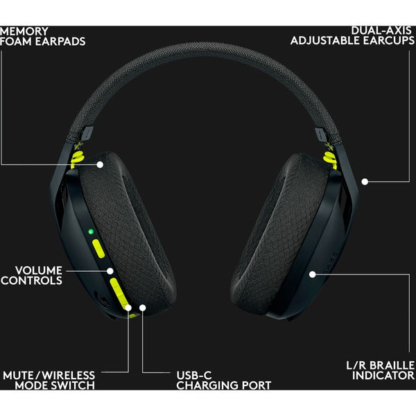 Logitech G435 LIGHTSPEED, casque gaming - vue 8