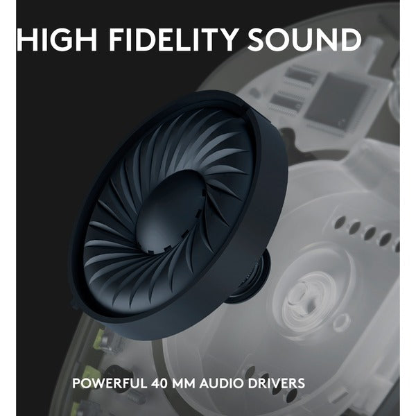 Logitech G435 LIGHTSPEED, casque gaming - vue 4