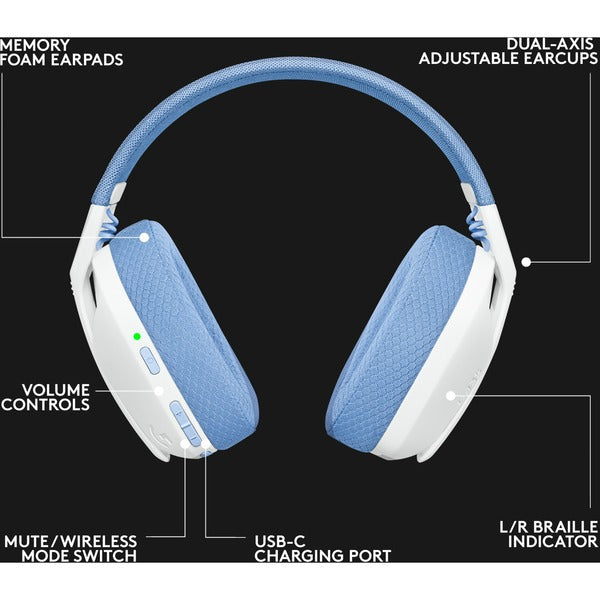 Logitech G435 LIGHTSPEED, casque gaming - vue 8