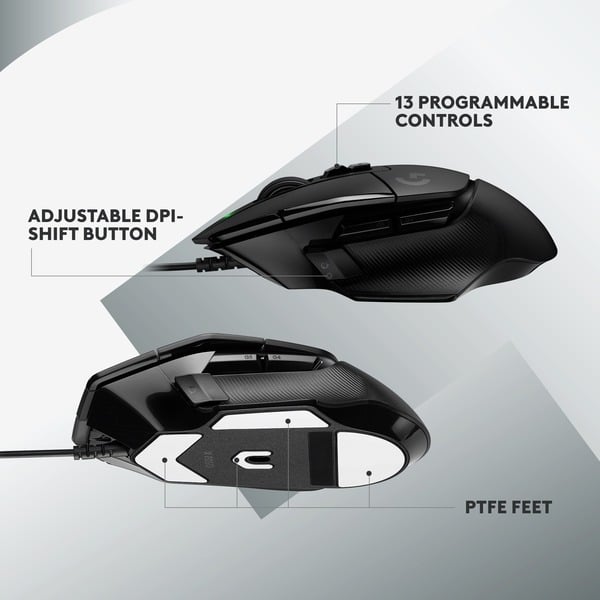 Logitech G502 X, souris gaming - vue 5