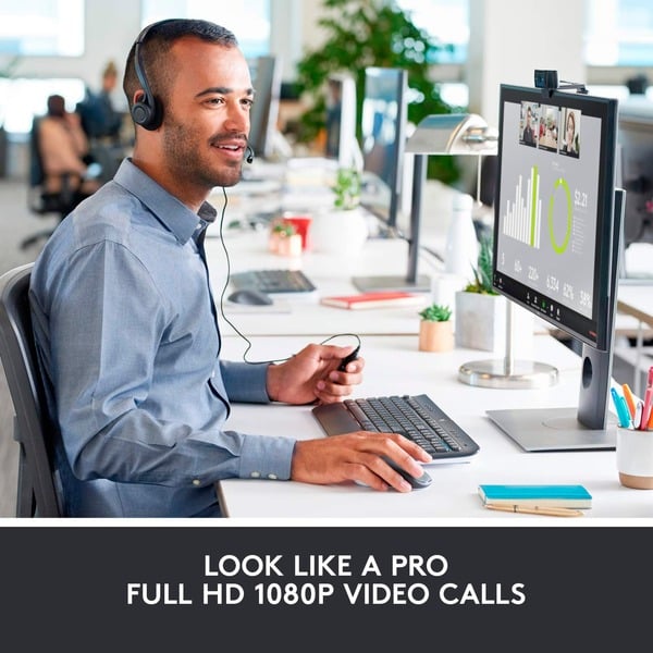 Logitech HD Pro, webcam C920 - Logitech - vue 2