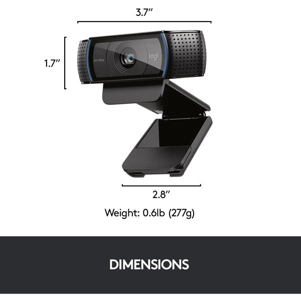 Logitech HD Pro, webcam C920 - Logitech - vue 7