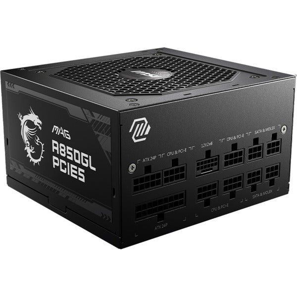 MSI MAG A850GL PCIE5, alimentation PC - MSI - vue 3