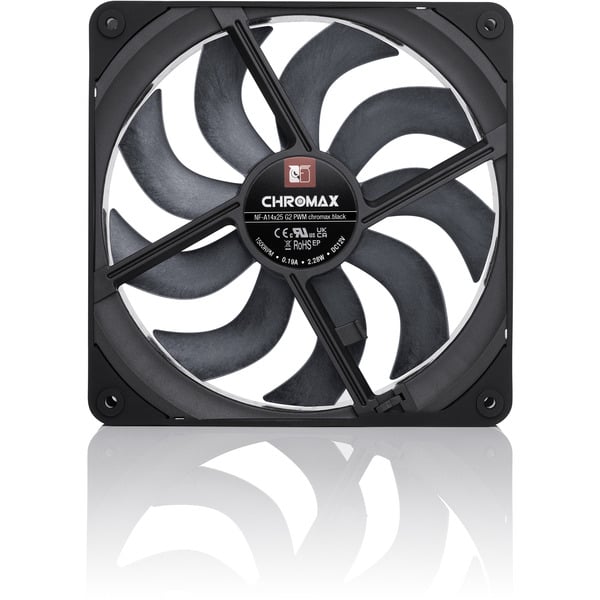 Noctua NF-A14x25 G2 PWM chromax.black, Gehäuselüfter - Noctua - vue 2
