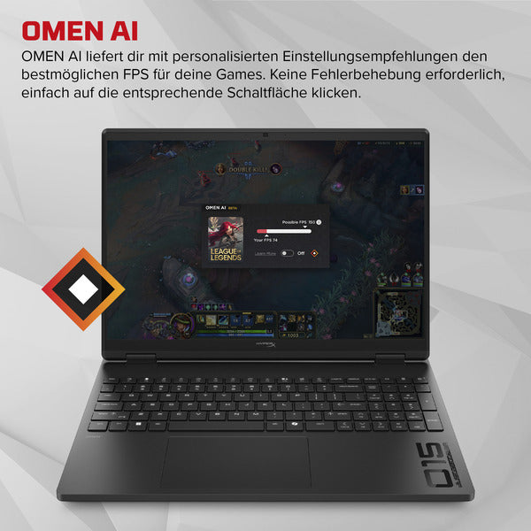 OMEN HyperX OMEN 15-gb0058ng, Gaming-Notebook - vue 15