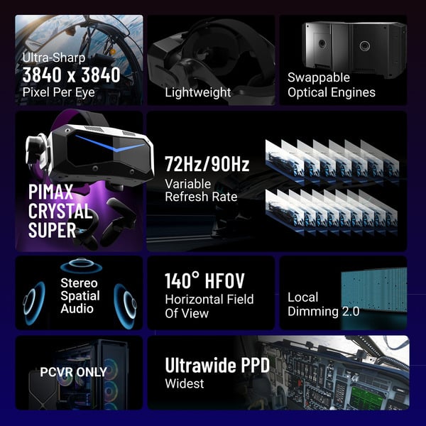 Pimax Crystal Super Ultrawide, VR-Brille - Pimax - vue 2