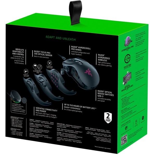 Razer Naga V2 Pro, souris gaming - vue 15