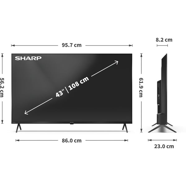 SHARP 43HM5745E, QLED-Fernseher - SHARP - vue 11
