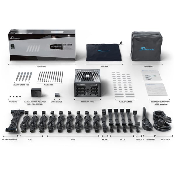 Seasonic PRIME TX-1300, alimentation PC - Seasonic - vue 6