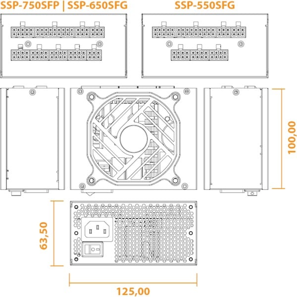 Seasonic SSP-650SFG 650W, alimentation PC - Seasonic - vue 4