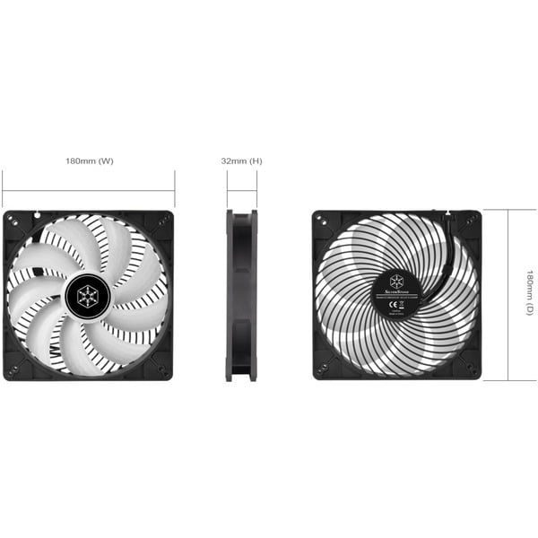 SilverStone SST-AP184i-ARGB 180x180x32, Gehäuselüfter - SilverStone - vue 15