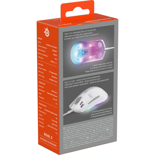SteelSeries Rival 3 Gen 2, souris gaming - vue 7